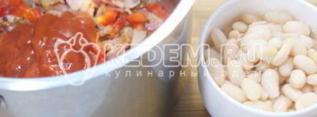суп минестроне с фасолью и беконом. Шаг 3