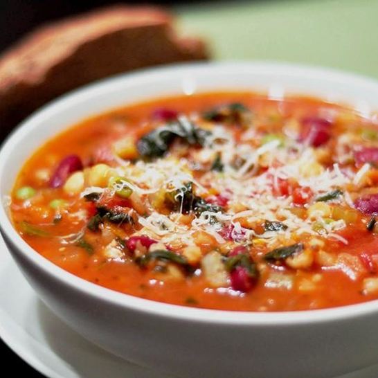 Рецепт супа минестроне с фасолью