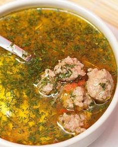 Суп с мясными фрикадельками и овощами