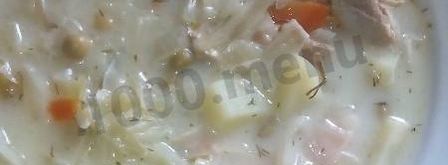 суп с плавленым сыром и овощами. Шаг 3