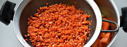 постный суп из красной чечевицы. Шаг 2