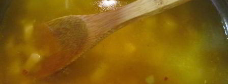 пряный, имбирный крем-суп из картофеля с креветками. Шаг 3