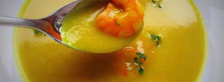 пряный, имбирный крем-суп из картофеля с креветками. Шаг 8