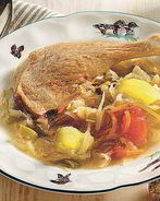 Густые щи с уткой