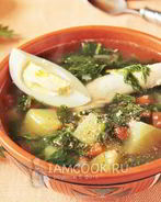 Щи из крапивы с яйцом