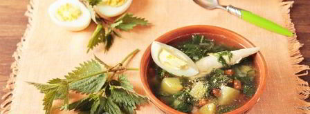 щи из крапивы с яйцом. Шаг 9