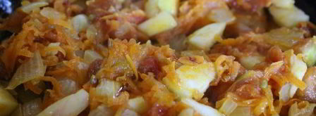 щи из квашеной капусты с фасолью и яблоком. Шаг 3