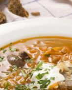 Щи из оленины с грибами