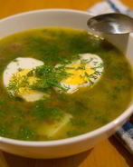 Щи из щавеля с курицей