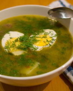 Щи из щавеля с курицей