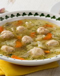 Щи с куриными фрикадельками