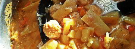 щи сборные с фасолью и фрикадельками. Шаг 16