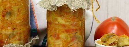 грибная солянка с капустой на зиму. Шаг 12