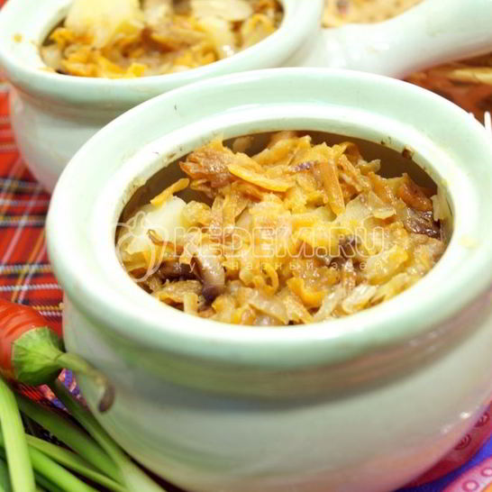 Рецепт грибной солянки в горшочке