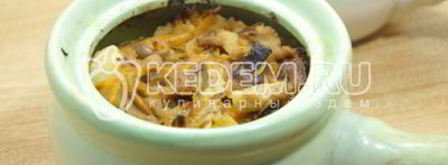 грибная солянка в горшочке. Шаг 7