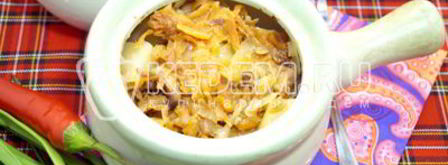 грибная солянка в горшочке. Шаг 8