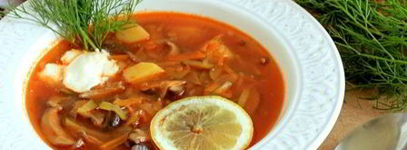 постная солянка с грибами. Шаг 13