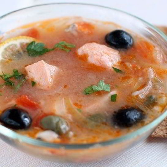 Рецепт рыбной солянки из форели