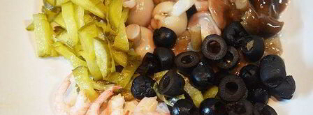 рыбная солянка с грибами и креветками. Шаг 6