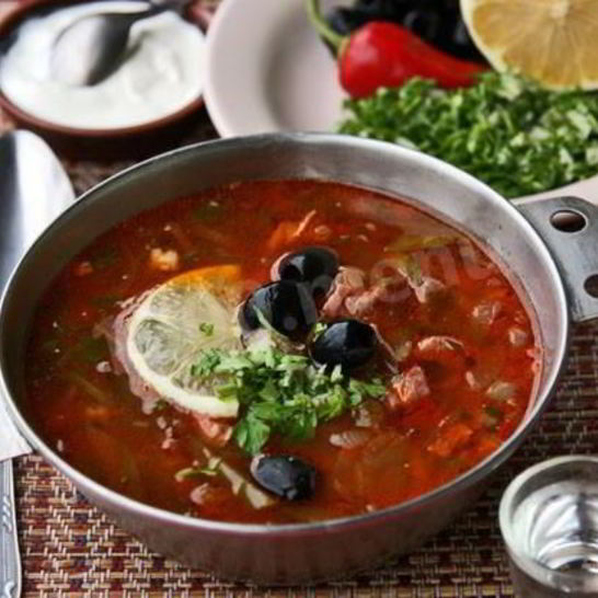 Рецепт солянки мясной по-старорусски