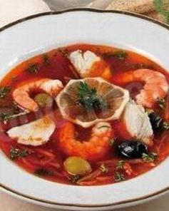 Солянка с креветками