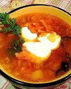 Солянка с печеным перцем