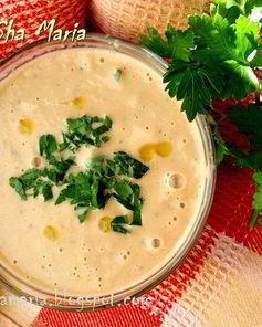 Суп из баклажана с запеченными томатами