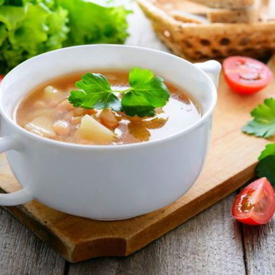 Рецепт супа из белой фасоли с беконом