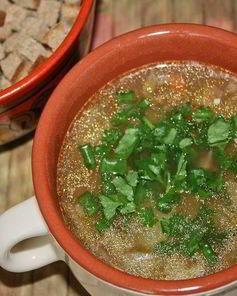 Суп из белых грибов с вермишелью