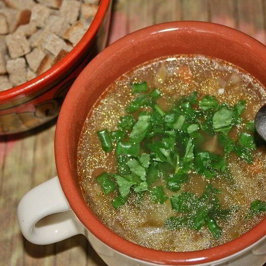 Суп из белых грибов с вермишелью