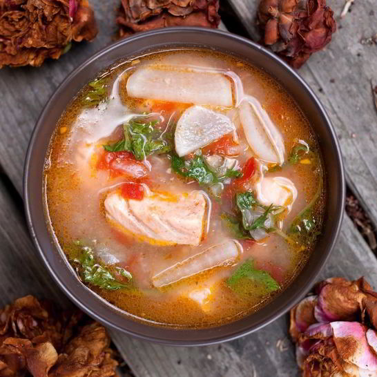 Рецепт супа из красной рыбы