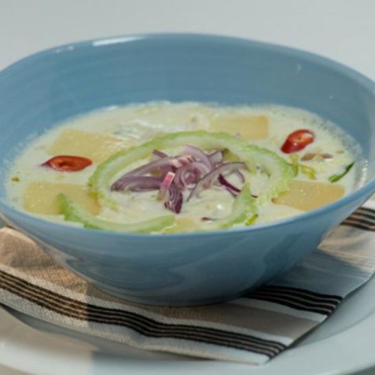 Рецепт супа из морского окуня с тертым картофелем