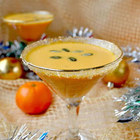 Рецепт супа-крема с тыквой, мандаринами и имбирем