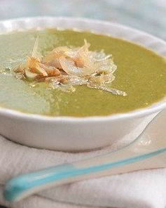 Чечевичный суп-пюре со шпинатом