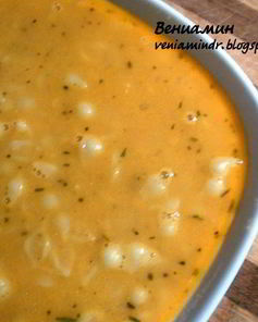 Фасолевый суп-пюре с пастой и розмарином