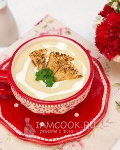 Картофельный суп-пюре с чесноком и сливками