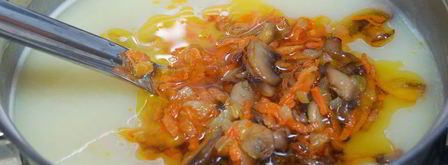 картофельный суп-пюре с грибами. Шаг 5