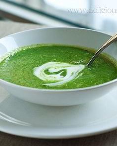 Легкий суп-пюре из шпината