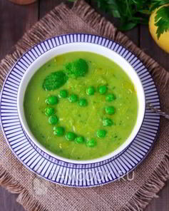 Постный суп-пюре из зеленого горошка