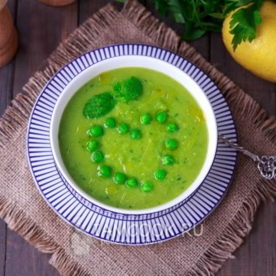 Рецепт постного супа-пюре из зеленого горошка