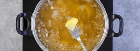 постный суп-пюре из зеленого горошка. Шаг 9