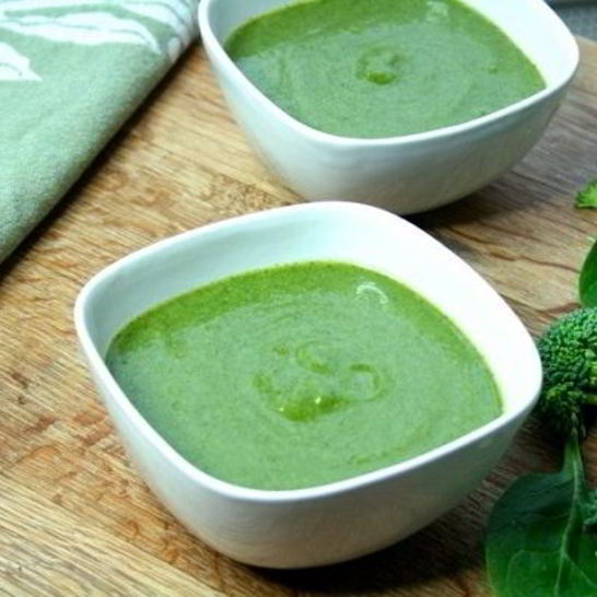 Рецепт супа-пюре из брокколи со шпинатом