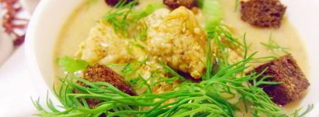 суп-пюре из фасоли с индейкой и чесночными гренками. Шаг 13