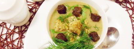 суп-пюре из фасоли с индейкой и чесночными гренками. Шаг 14