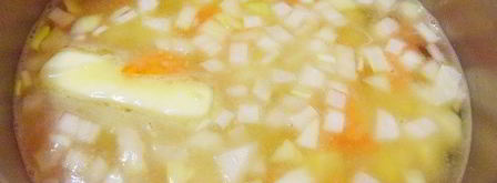 суп-пюре из фасоли с индейкой и чесночными гренками. Шаг 8