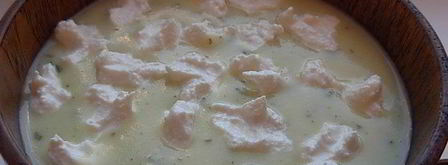 суп-пюре из кабачка с творожным кремом. Шаг 5