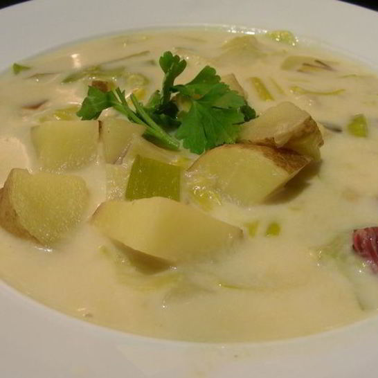 Рецепт супа-пюре из лука-порея и картофеля