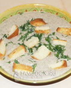 Суп пюре из шампиньонов со сливками