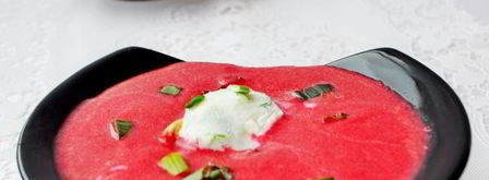 суп-пюре из свеклы с апельсином и замороженным йогуртом. Шаг 8