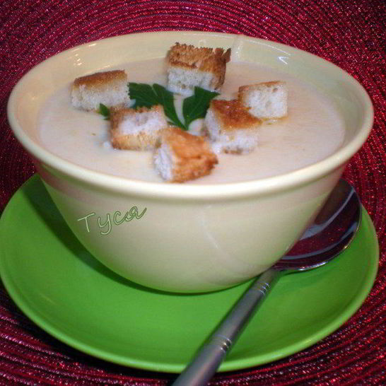 Рецепт супа-пюре из цветной капусты со сливками и сыром